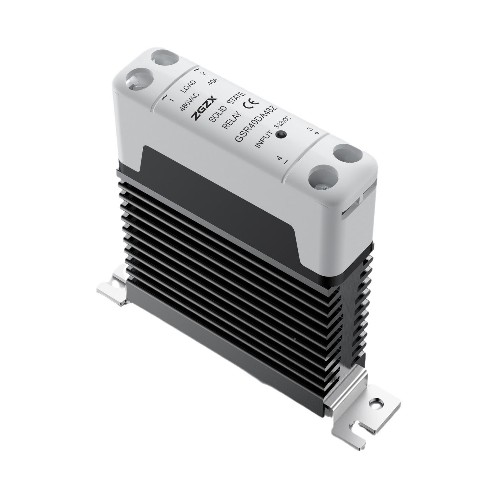 737导轨式固态继电器电带5散热器底座2A40A直控交流继器控制器流