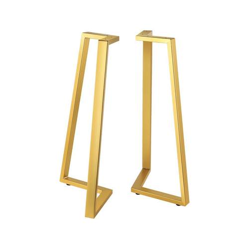 创意金属铁艺木纹V型支撑架简约家用实木桌腿办公桌桌脚家具五金