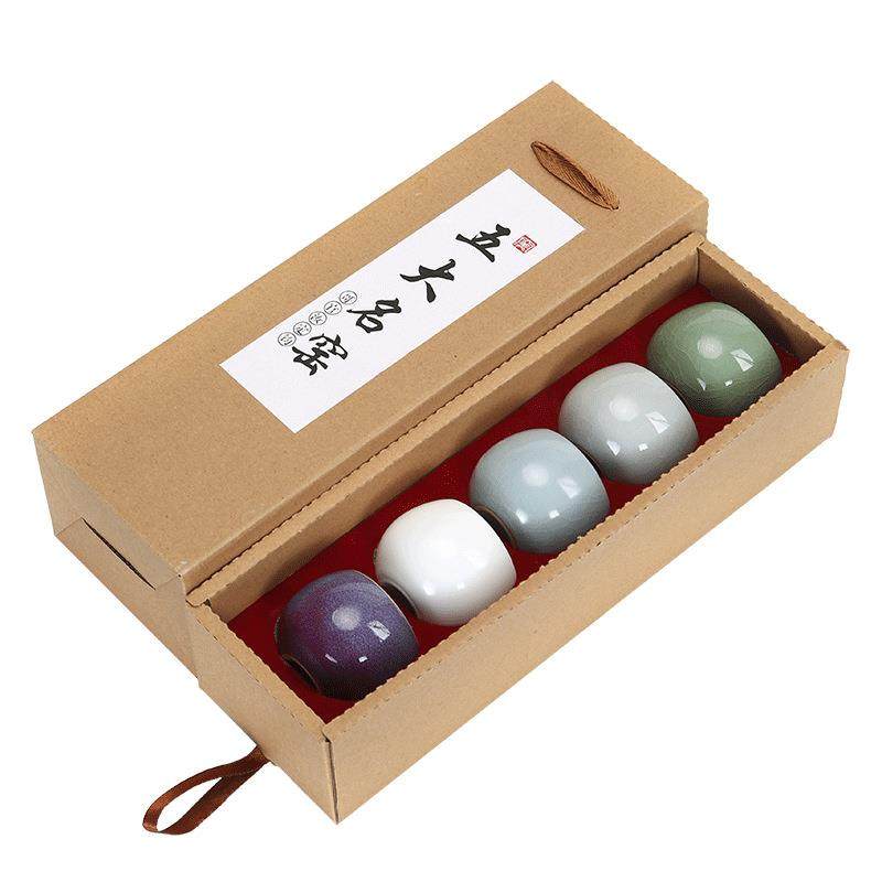 仿宋五大名窑品茗杯主人杯陶瓷汝窑哥窑钧窑功夫茶杯礼品,餐饮具,整套茶具,淘宝优惠券,粉丝福利购,淘宝优惠卷