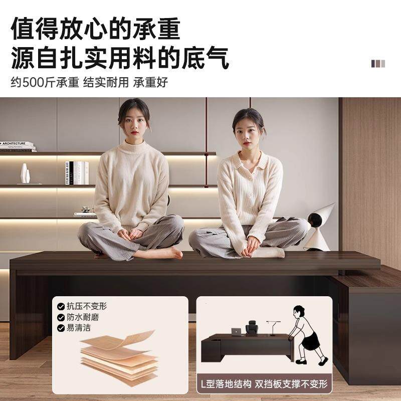 老板办公桌新款简约现代时尚带柜组合办公室经理主管总裁桌子