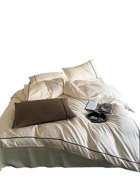 自洽高级感～轻奢100支长绒棉提花四件套春夏裸睡全棉床上用品