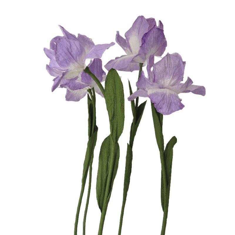手工花成品纸艺鸢尾花仿真花造景摆设客厅装饰花卉摆件大型纸艺花