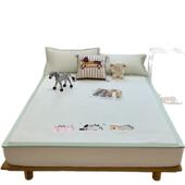 新款 乙纶凉感冰豆豆凉席三件套母婴级卡通刺绣可机洗空调软席