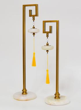 新中式客厅创意玄关电视柜酒柜隔断办公室现代中式家居装饰品摆设