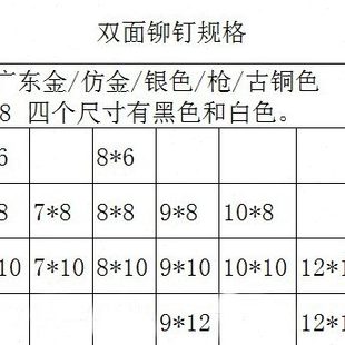 子固定子母铆钉平面双面扣铆钉配件 双面撞钉工具 包邮 套装 包带凉鞋