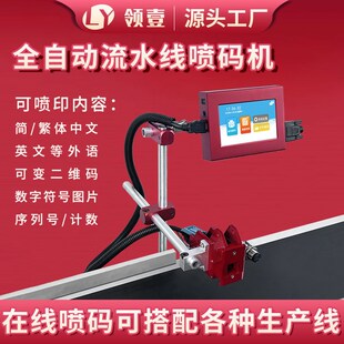 新品 全自动喷码 机打生产日期小型分页机流水线茶叶袋瓶盖线上打码