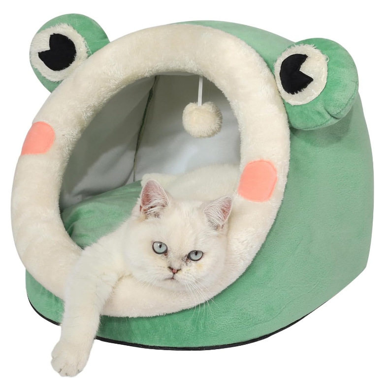 定作制猫窝狗窝四季通用半封闭夏天凉窝猫房子冬季保暖可拆洗宠物