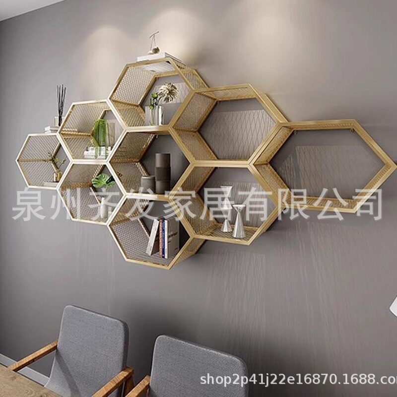 跨境select北欧墙上置物架免打孔客厅卧室卫生间厨房挂墙收纳架子