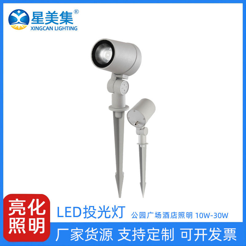 10W20W30W户外花园景观灯LED户外草坪灯室外七彩照树灯防水投光灯