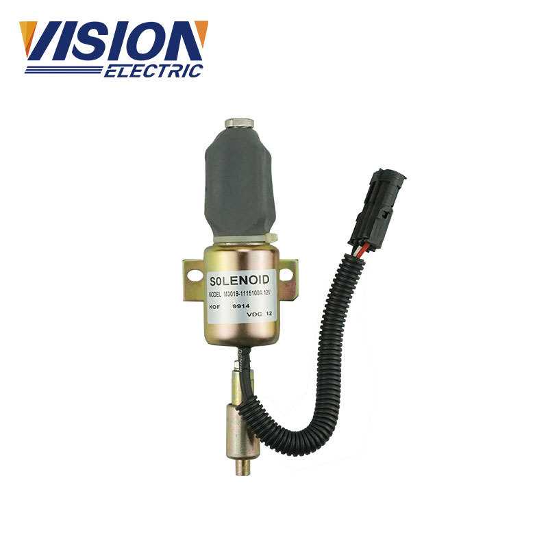 M3019-1115100A 柴油机熄火发电机配件 12V-24V 电磁阀断油熄火