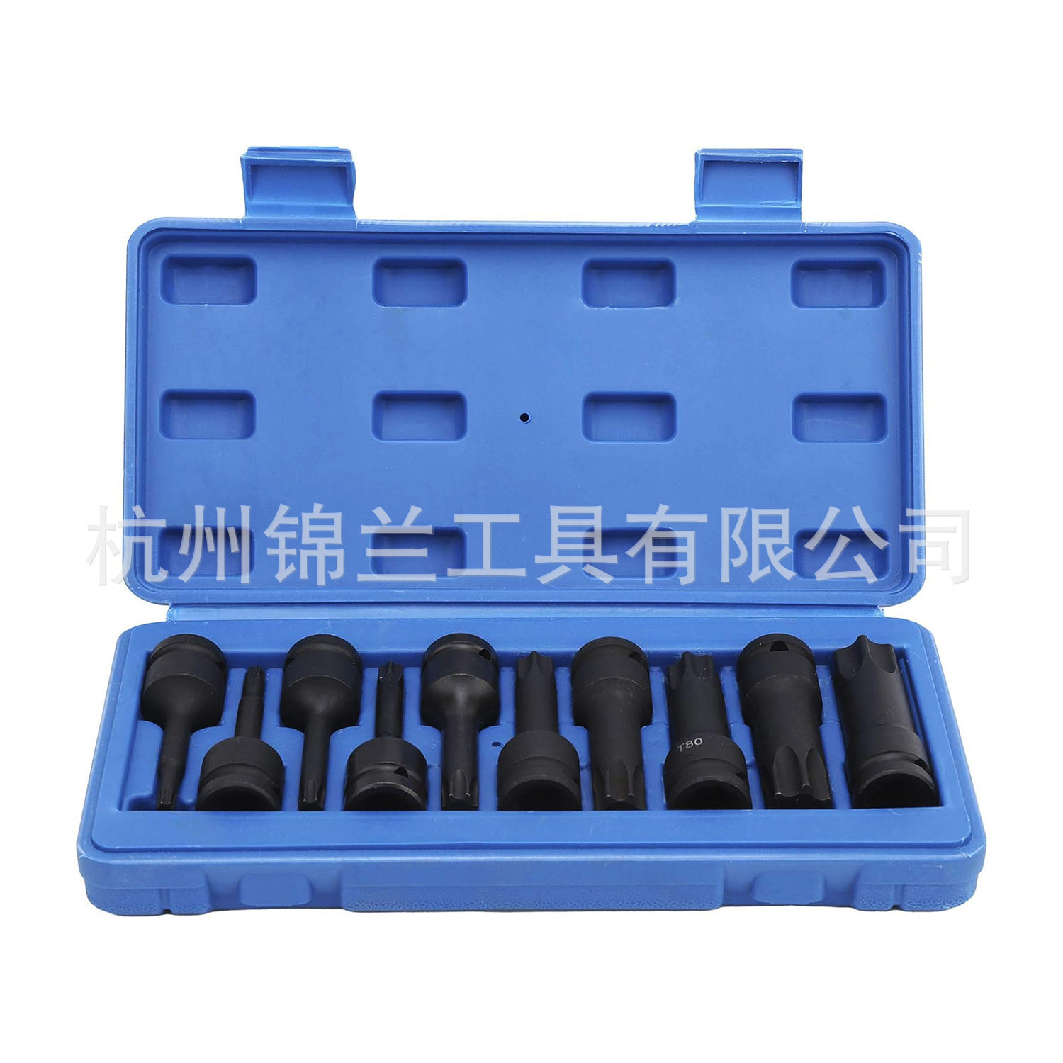 厂家直供10件套1/2风炮连体批头气动内六角旋具套筒套装