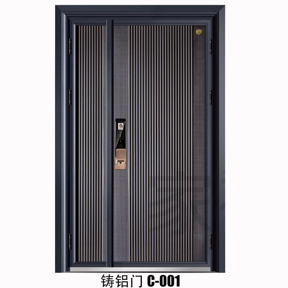 定制新款铝艺大门锌合金别墅大门公寓防盗门大门农村自建房进户门