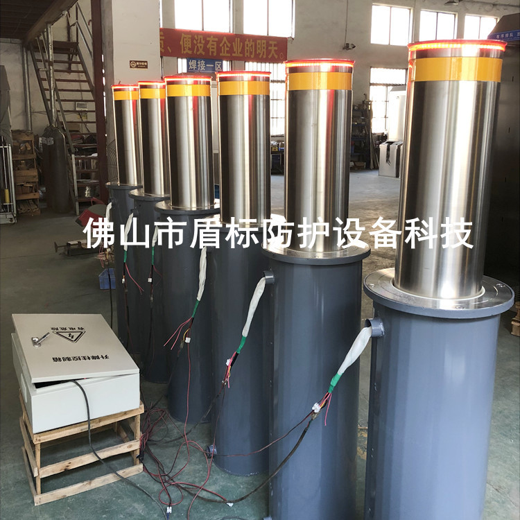 遥控大门防撞桩道路阻断不锈钢升降路柱电动液压拦路止车防闯路桩
