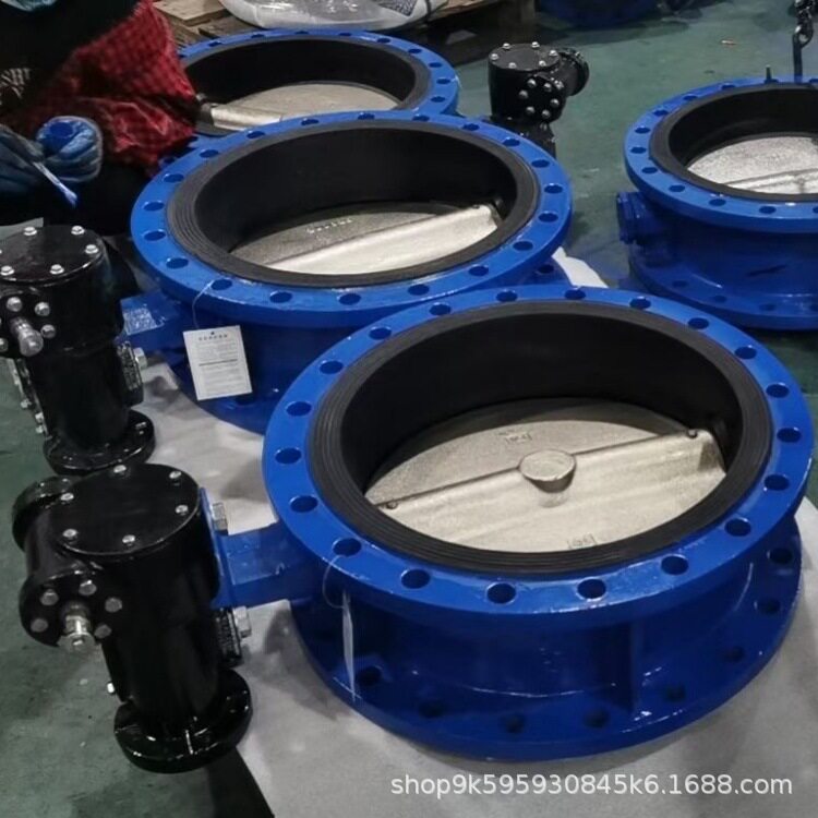 涡轮手动法兰铸钢蝶阀 D341X-16C DN250 中线法兰涡轮蝶阀