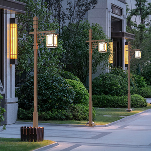 户外新中式景观灯太阳能高杆灯室外庭院路灯民宿景区小区装饰灯