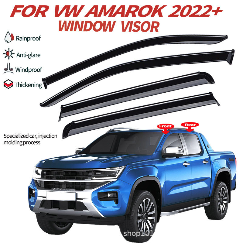 适用VWAmarok2022-2026Windowvisor大众皮卡晴雨挡雨板扰流板