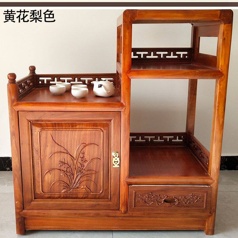 餐边柜茶水柜餐厅客厅家用置物收纳柜沙发侧边柜榆木中式仿古