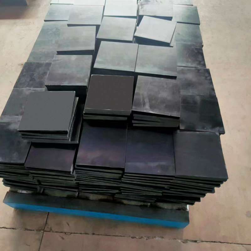 橡胶减震缓冲垫块 黑色工业橡胶块 机床桥梁路基减震橡胶块