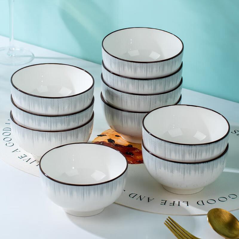 景德镇正宗陶瓷饭碗10只家