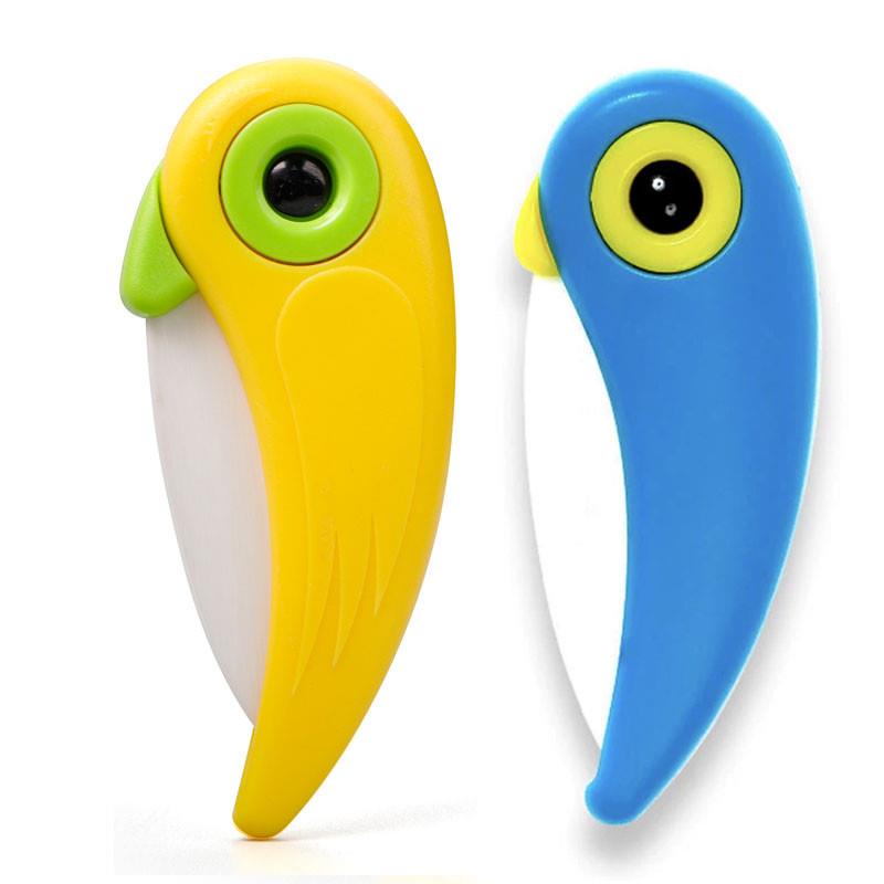 陶瓷削皮刀迷你刀水果刀小鸟折叠刀瓜果刀削皮折刀家用便携锋利不