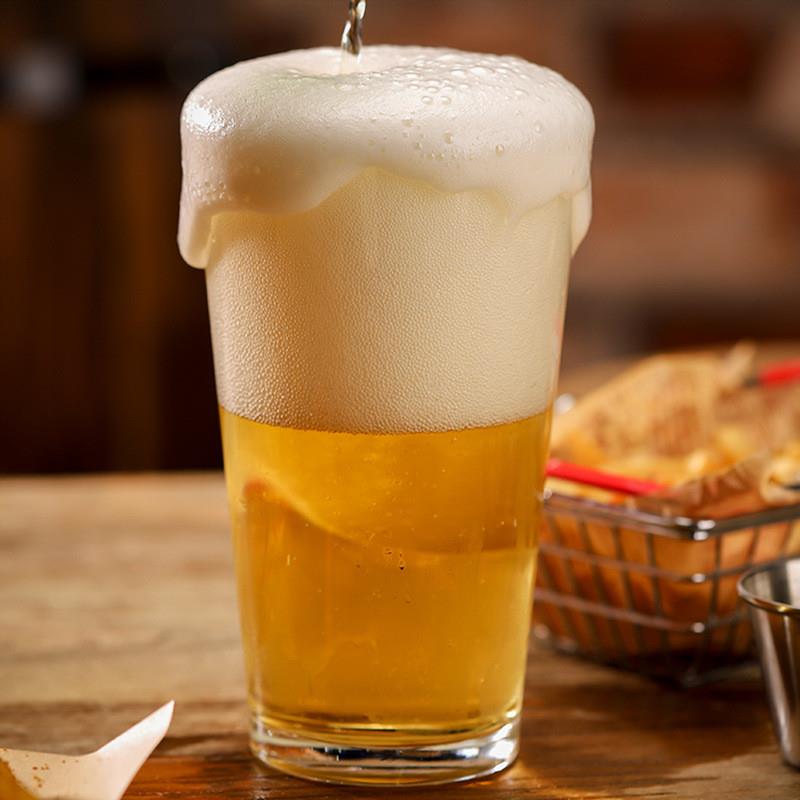 美式宽口品脱杯精酿玻璃啤