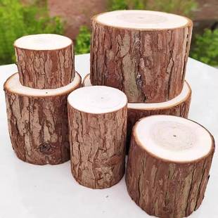 小木桩底座摆件树桩树干原木头杉树摄影拍照园艺木柱木墩装饰道具