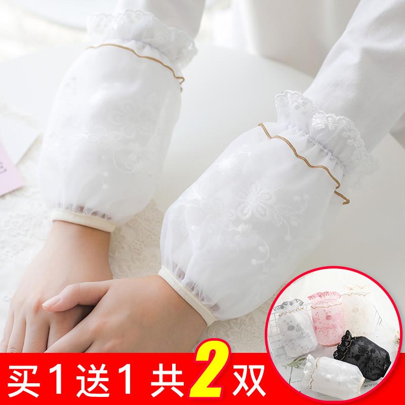 袖套蕾丝白色套袖女短款学