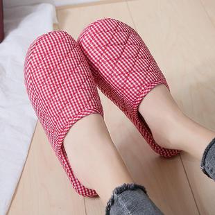 保暖泡沫底防臭静音 棉拖鞋 女款 防滑家居春秋四季 男女居家客人冬季