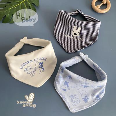 ins日本婴儿三角巾儿童围