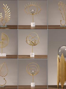 轻奢金属摆件家居客厅玄关