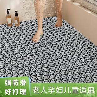 塑料防滑垫浴室地垫家用老人厕所防摔专用垫镂空pvc隔水卫生间
