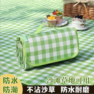 备春游便捷式 防水野餐垫郊游防潮沙滩垫加厚户外野营防潮垫装