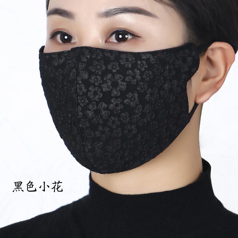 新款冬季保暖口罩女立体小碎花护眼角透气防寒可水洗调节网红