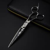 迪马希 花纹款 美发剪 宠物剪平剪 7.0寸 大马士纹 水谷