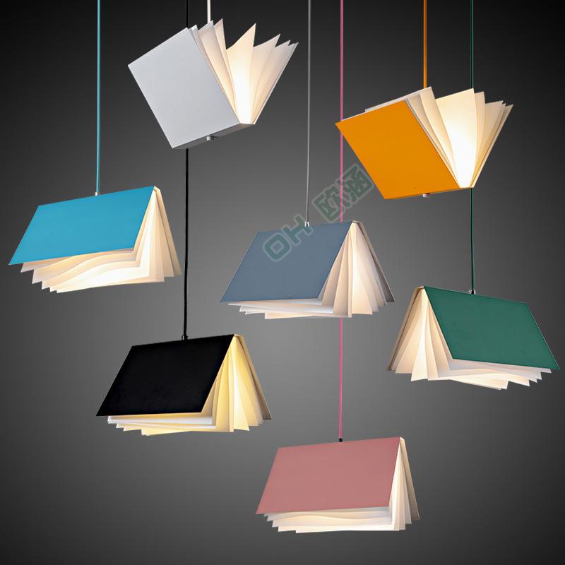 创意书本吊灯图书馆书籍造型灯灯具书吧阅览室装饰灯书房餐厅吊灯