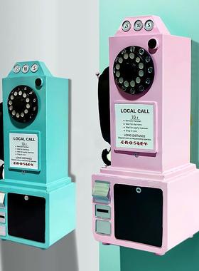 老式复古墙壁挂式电话机模型酒吧咖啡厅墙面装饰品服装店餐厅道具