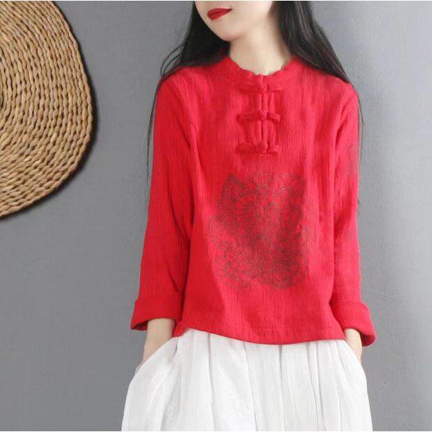 春夏薄棉麻太极服女刺绣新款中国风覆古盘扣太极拳练功服透气套装