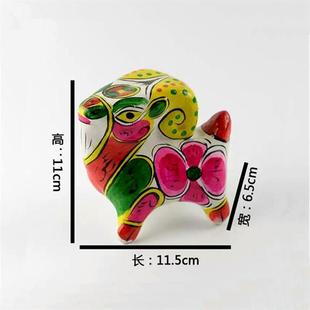 陕西凤翔泥塑摆件纯手工12生肖马羊猪年礼物立体民俗特色工艺摆件