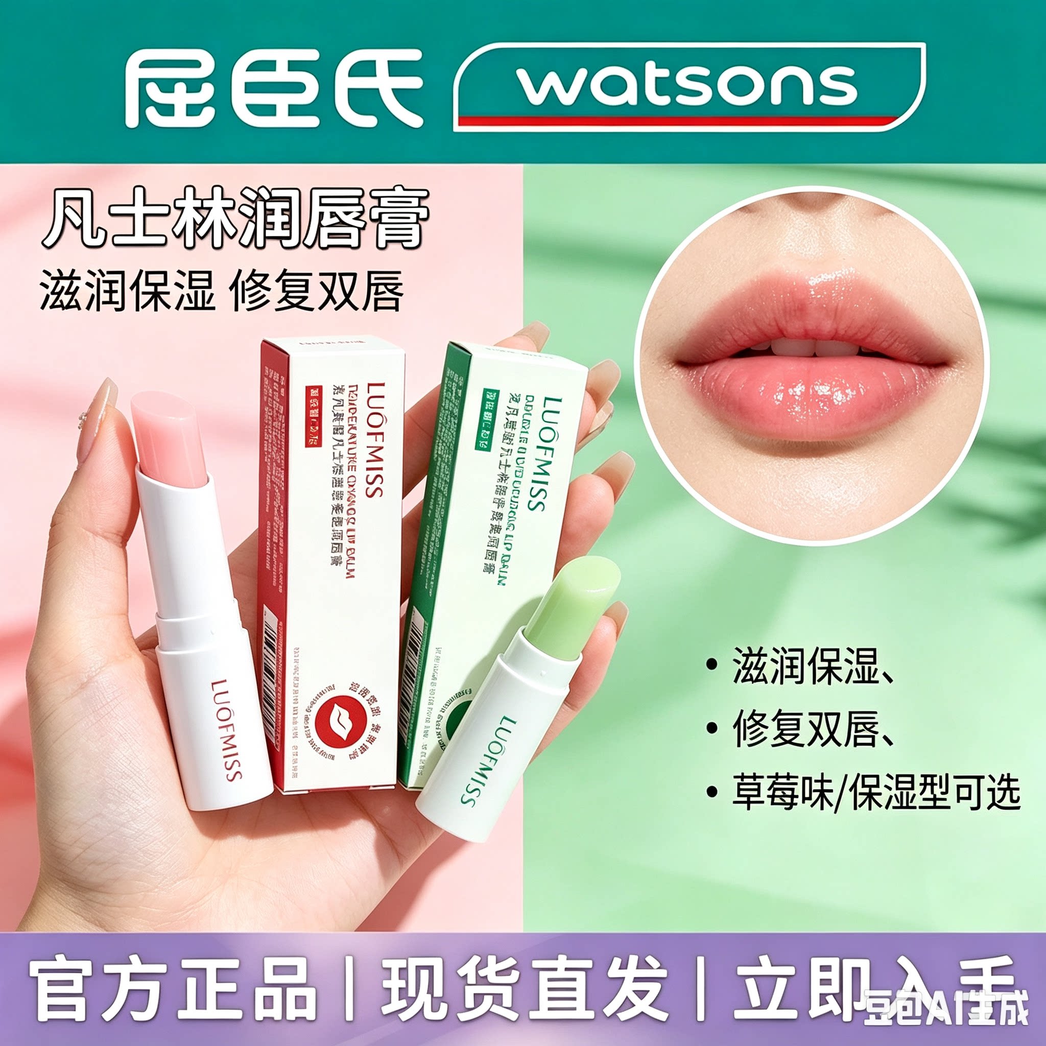 凡士林润唇膏保湿滋润补水防干裂去死皮唇膜唇蜜变色口红打底口油