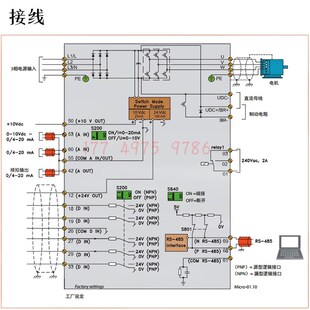 丹佛斯变频器fc051风机水泵0.75kw单相200 FC051PK75XS2E20H 240V