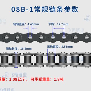 国标.加厚工业链条A.B型3分4分08.5分10.6分12.1寸16.20.32.单.双