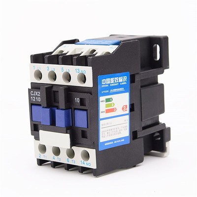 CJX2-1210 1201银点交流接触器220v单相12a 380v三相包邮