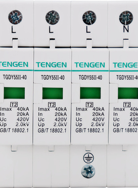 天正 TGDY55II11浪涌电涌保护器防雷避雷器2P/3P+N/4P 2040KA60KA