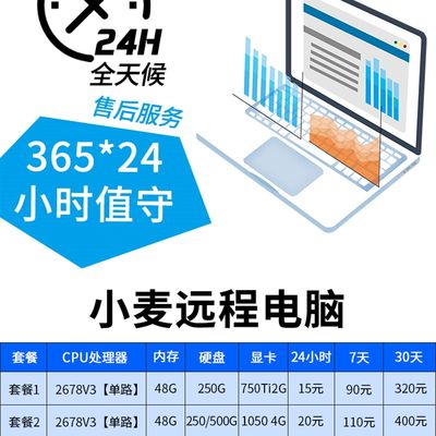 极速小麦E5单双路远程电脑出租服务器租用物理机游戏模拟器虚拟机