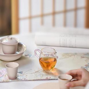 女士高端级感公道杯玻璃高档加厚耐热分茶器单个透明公杯茶海家用