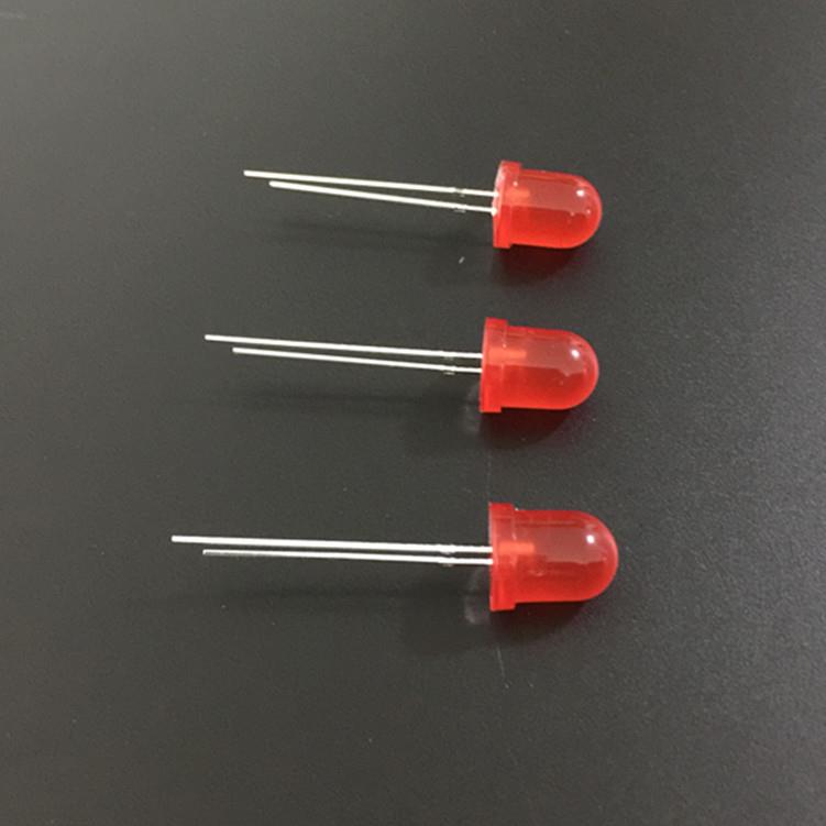 大头F10红绿蓝黄白插件led灯10mm圆头灯珠直插式led灯珠