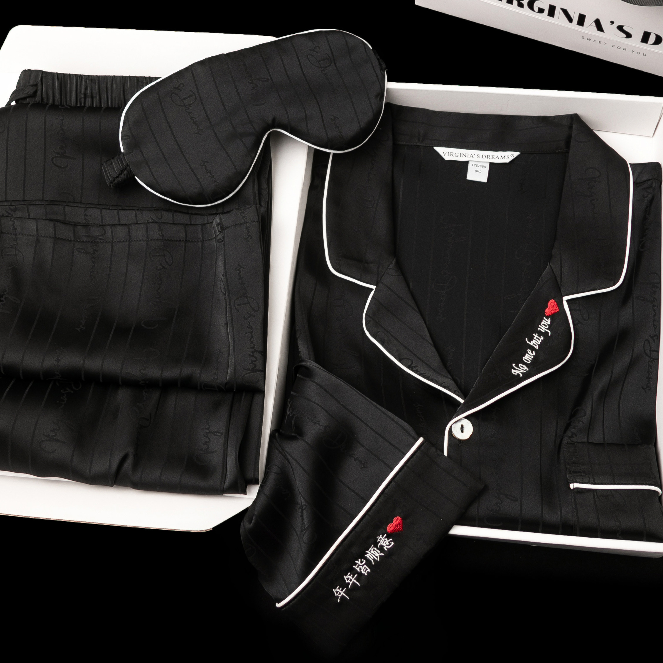 2026春夏季冰丝男士睡衣定制刺绣情侣睡衣家居服礼盒装送男友礼物