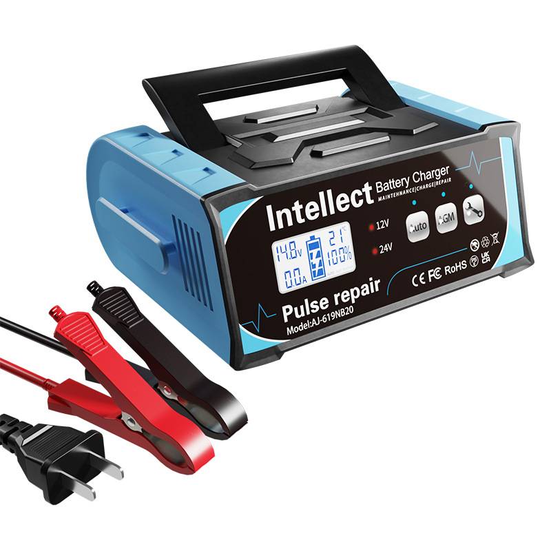 12V10A汽车电瓶充电器12v24 电池充电器通用智能修复大功率脉冲