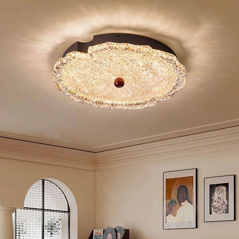 金箔荷叶法式中古美式复古轻奢高级感护眼主卧书房灯饰卧室吸顶灯,3C数码配件,USB灯,淘宝优惠券,粉丝福利购,淘宝优惠卷