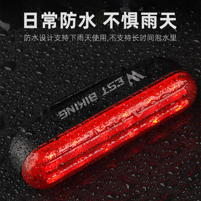 西骑者自行车尾灯高亮警示灯煞车B感应尾灯充电山地公路车骑行装